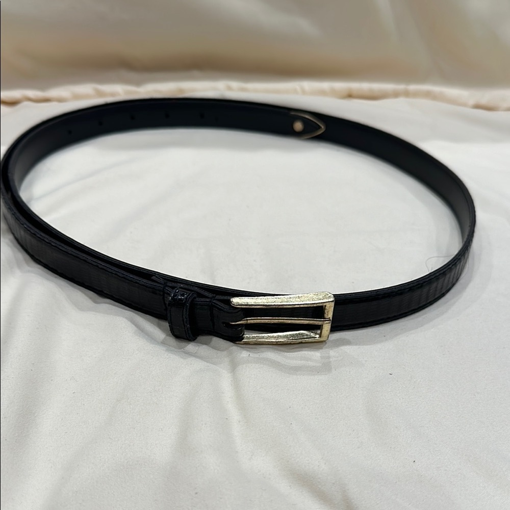 Black Belt with Gold Buckle